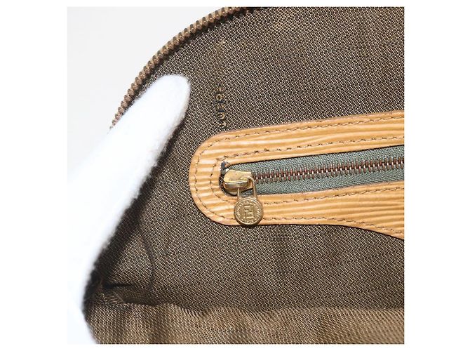 Borsa a mano in tela Zucca FENDI 2 in 1 Nero Marrone Auth 159305A - vista 20