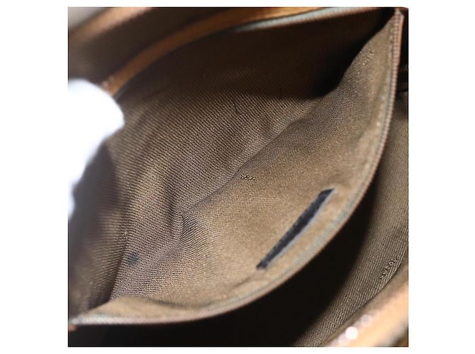 Borsa a mano in tela Zucca FENDI 2 in 1 Nero Marrone Auth 159305A - vista 23