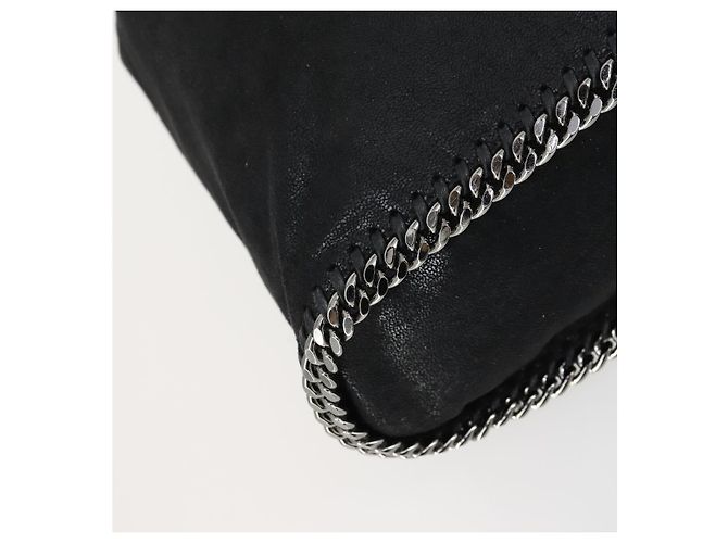 Autre Marque Borsa a spalla Falabella Stella McCartney in poliestere Nero Argento Auth 163286A - vista 15
