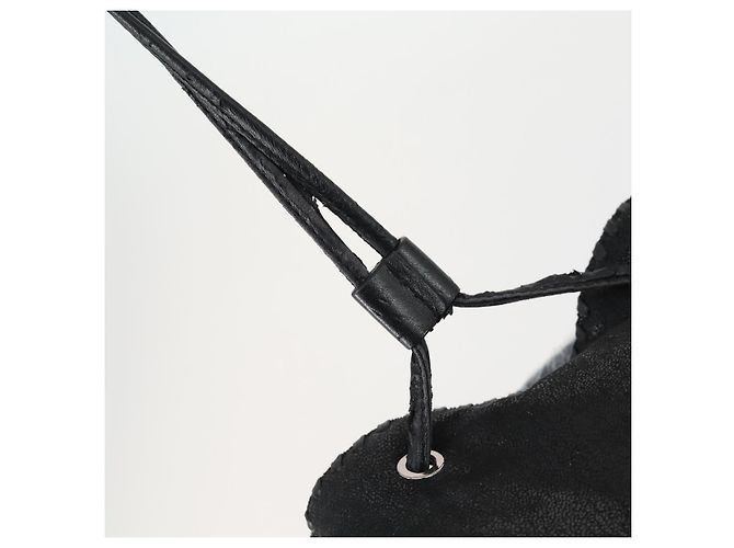 Autre Marque Borsa a spalla Falabella Stella McCartney in poliestere Nero Argento Auth 163286A - vista 18
