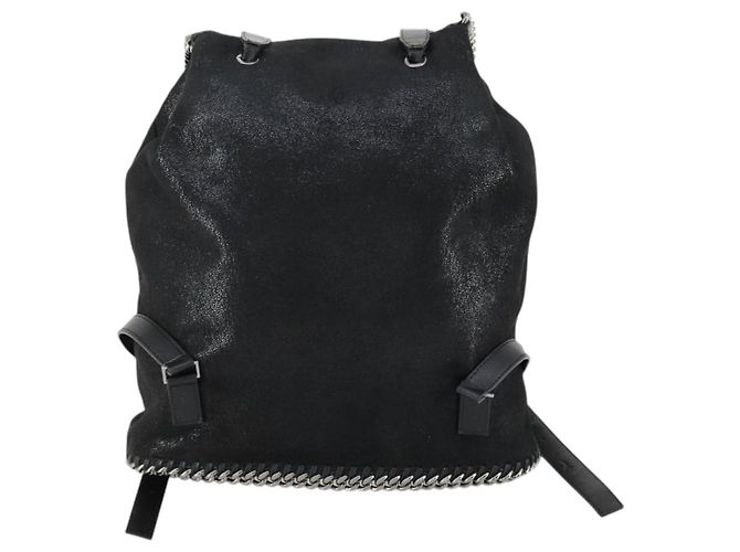 Autre Marque Borsa a spalla Falabella Stella McCartney in poliestere Nero Argento Auth 163286A - vista 2