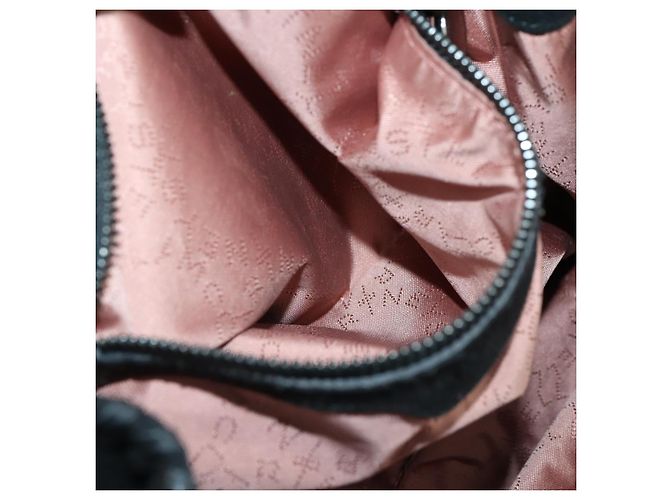Autre Marque Borsa a spalla Falabella Stella McCartney in poliestere Nero Argento Auth 163286A - vista 22