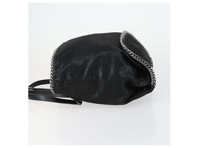 Autre Marque Borsa a spalla Falabella Stella McCartney in poliestere Nero Argento Auth 163286A - vista 3