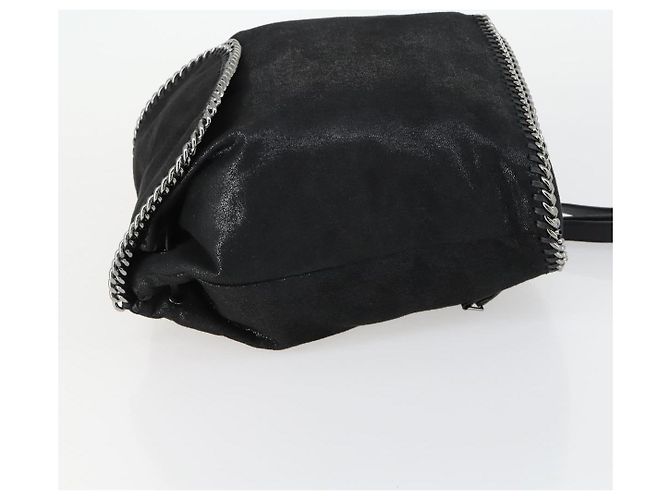 Autre Marque Borsa a spalla Falabella Stella McCartney in poliestere Nero Argento Auth 163286A - vista 4