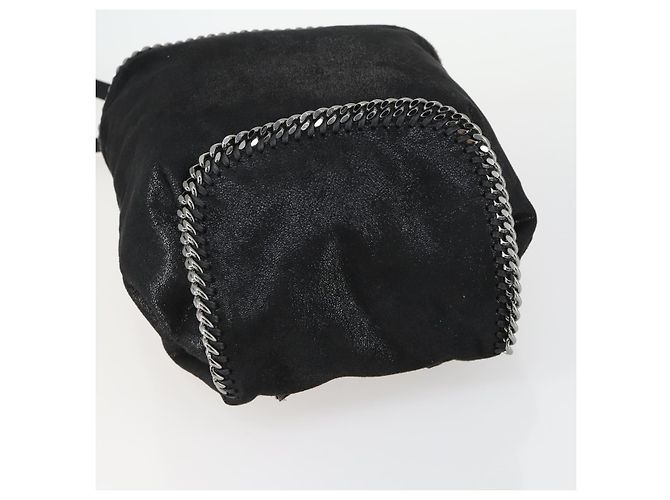 Autre Marque Borsa a spalla Falabella Stella McCartney in poliestere Nero Argento Auth 163286A - vista 6