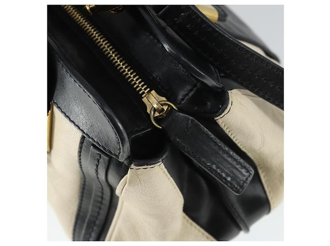 Chloé Chloe Alice Handtasche Leder 2-Wege Weiß Gold Auth 162157A Golden - Ansicht 10