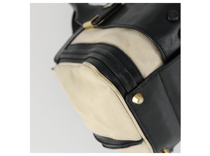 Chloé Chloe Alice Handtasche Leder 2-Wege Weiß Gold Auth 162157A Golden - Ansicht 16