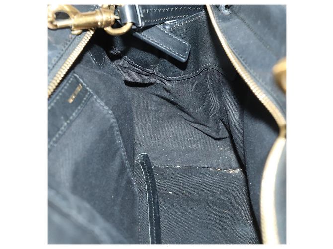 Chloé Chloe Alice Handtasche Leder 2-Wege Weiß Gold Auth 162157A Golden - Ansicht 19