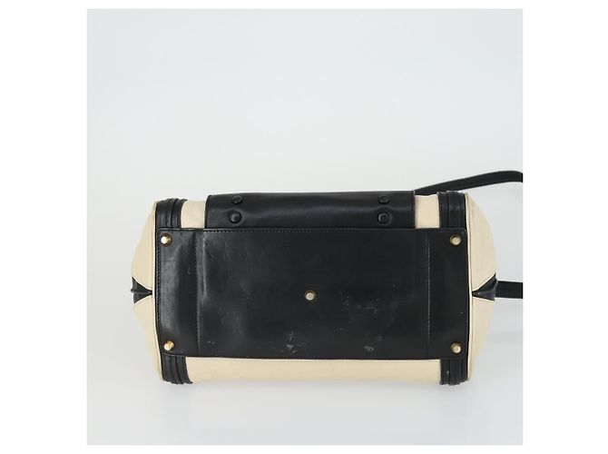 Chloé Chloe Alice Handtasche Leder 2-Wege Weiß Gold Auth 162157A Golden - Ansicht 5
