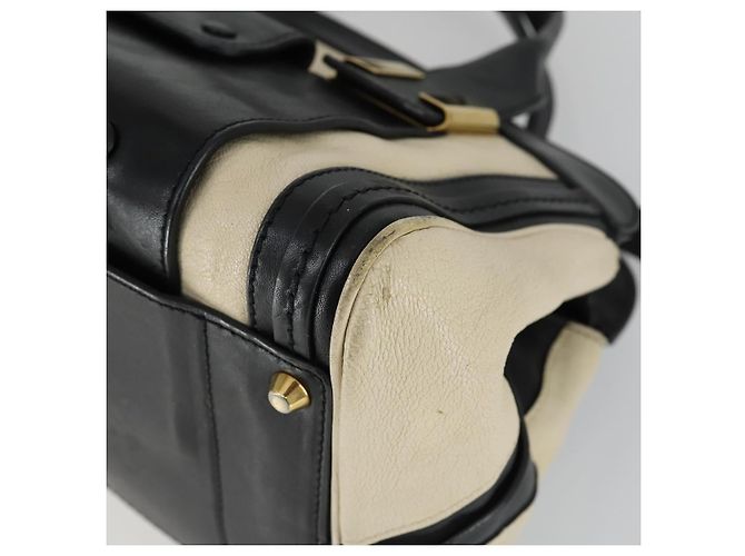 Chloé Chloe Alice Handtasche Leder 2-Wege Weiß Gold Auth 162157A Golden - Ansicht 9
