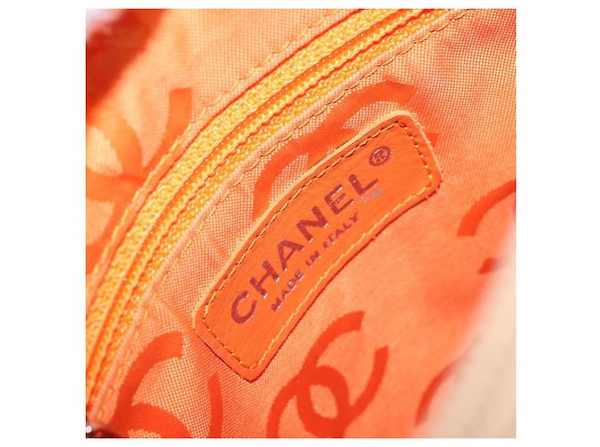 CHANEL Borsa a Spalla Matelassé Linea Cambon Pelle Beige Argento CC Auth 163611A - vista 17