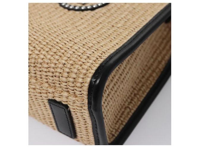 Borsa a Mano VERSACE Raffia 2way Beige Auth EC393V - vista 16