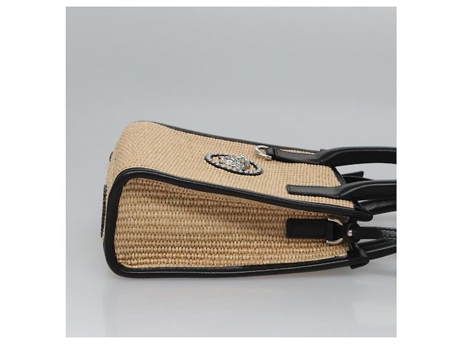 Borsa a Mano VERSACE Raffia 2way Beige Auth EC393V - vista 3