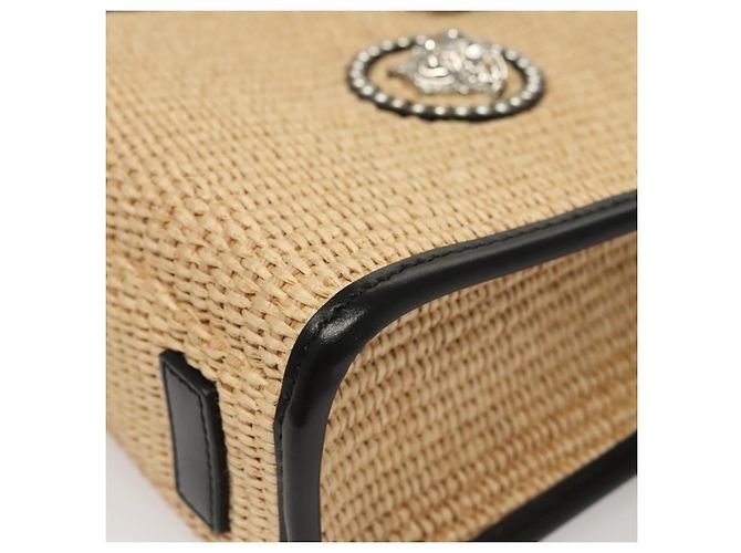 Borsa a Mano VERSACE Raffia 2way Beige Auth EC391V - vista 14