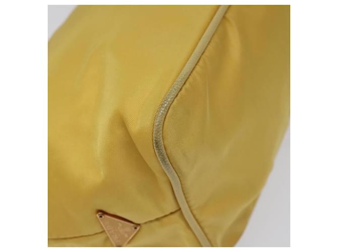 PRADA Borsa a Spalla con Catena Nylon Giallo Oro Auth 117900A D'oro - vista 15
