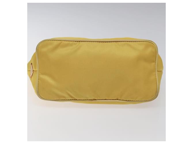 PRADA Borsa a Spalla con Catena Nylon Giallo Oro Auth 117900A D'oro - vista 5