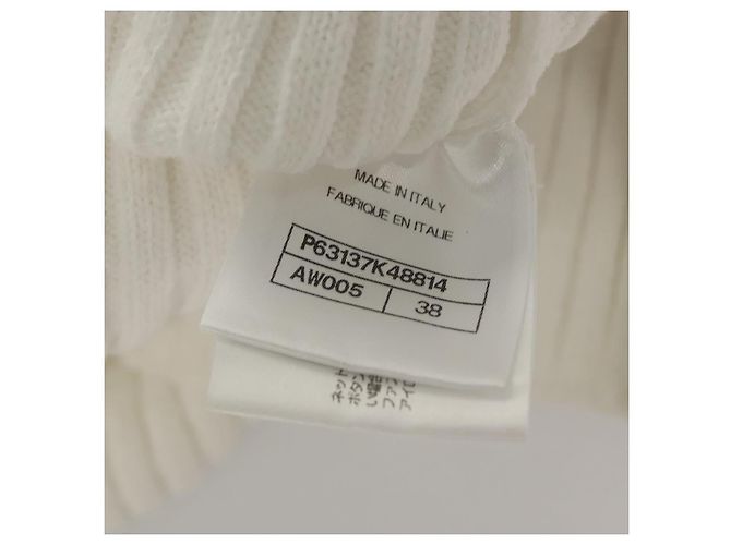 CHANEL Macacão de Malha Branco CC Auth BA1351M - vista 16
