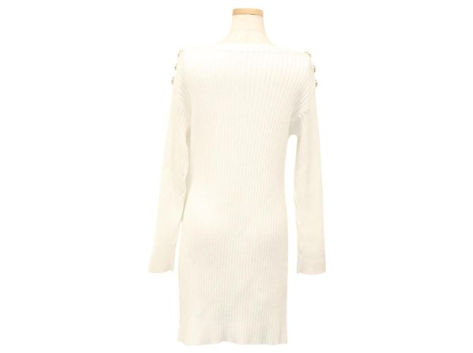 CHANEL Macacão de Malha Branco CC Auth BA1351M - vista 3