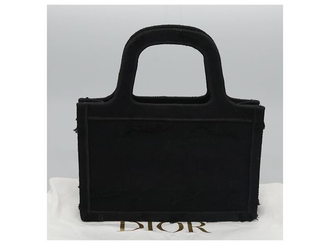Christian Dior Book Tote mini Tote Bag Canvas Black Auth 102047SAV - view 12