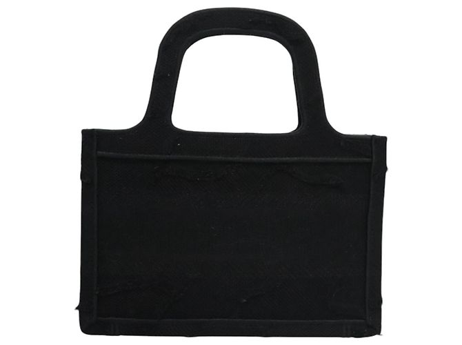 Christian Dior Book Tote mini Tote Bag Canvas Black Auth 102047SAV - view 2