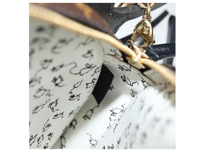 LOUIS VUITTON Epi Monogram Katze Gesicht Pochette Grau LV Auth 133624SAM Braun - Ansicht 11