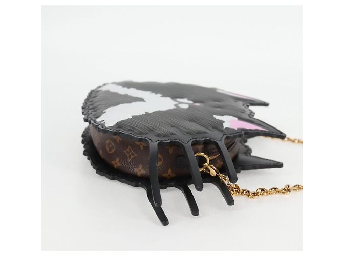 LOUIS VUITTON Epi Monogram Katze Gesicht Pochette Grau LV Auth 133624SAM Braun - Ansicht 4
