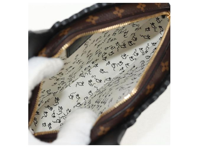 LOUIS VUITTON Pochette a Spalla Cat Face in Epi Grigio LV Auth 142442SAM Marrone - vista 10