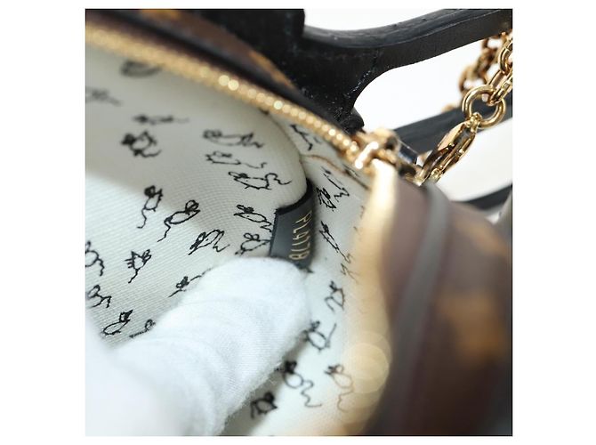 LOUIS VUITTON Pochette a Spalla Cat Face in Epi Grigio LV Auth 142442SAM Marrone - vista 11