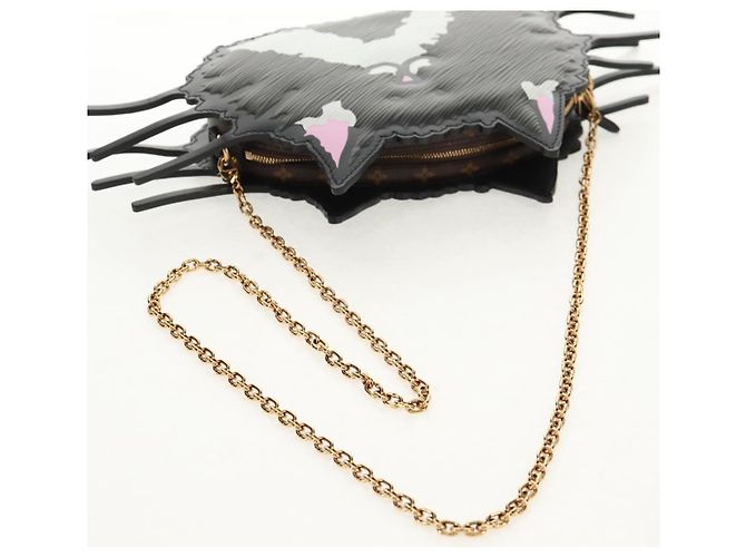 LOUIS VUITTON Pochette a Spalla Cat Face in Epi Grigio LV Auth 142442SAM Marrone - vista 7