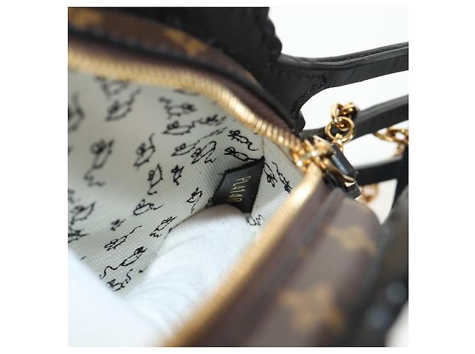 LOUIS VUITTON Pochette a spalla Cat Face in Epi grigio LV Auth 143170SAM Marrone - vista 11