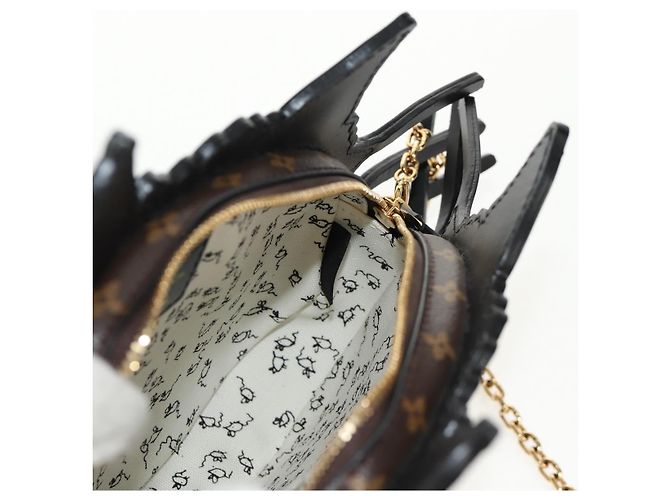 LOUIS VUITTON Pochette a spalla Cat Face in Epi grigio LV Auth 143170SAM Marrone - vista 22