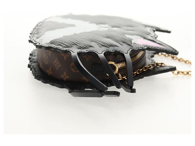 LOUIS VUITTON Pochette a spalla Cat Face in Epi grigio LV Auth 143170SAM Marrone - vista 4