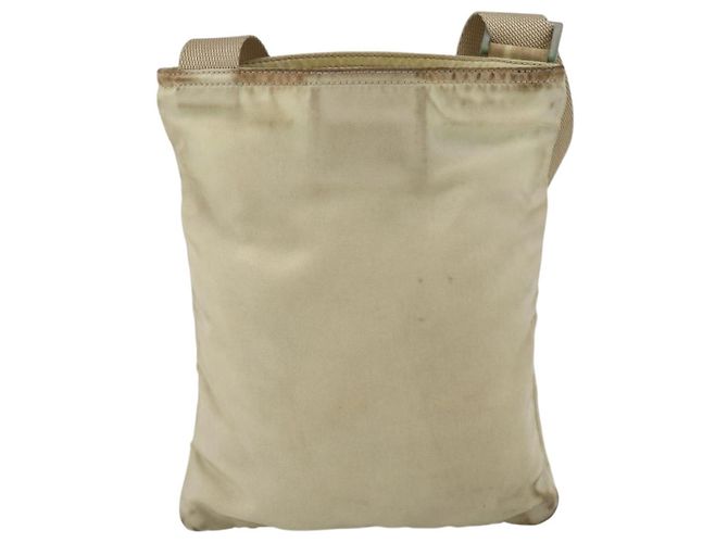 Borsa a Spalla PRADA Nylon Beige Argento Autentica LNZ604 - Ansicht 2