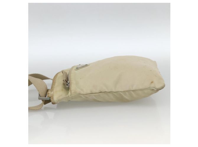 Borsa a Spalla PRADA Nylon Beige Argento Autentica LNZ604 - Ansicht 3