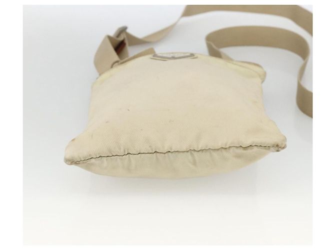Borsa a Spalla PRADA Nylon Beige Argento Autentica LNZ604 - Ansicht 5