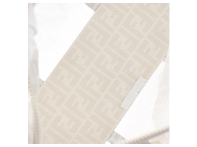 FENDI Zucca Canvas Boston Tasche Weiß Silber Auth SW2152V - Ansicht 11