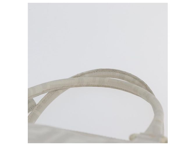 FENDI Zucca Canvas Boston Tasche Weiß Silber Auth SW2152V - Ansicht 8