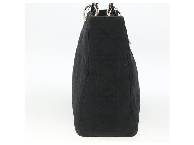 Christian Dior Borsa Tote Canage in Nylon Nero Argento Auth ARZ602 - vista 3