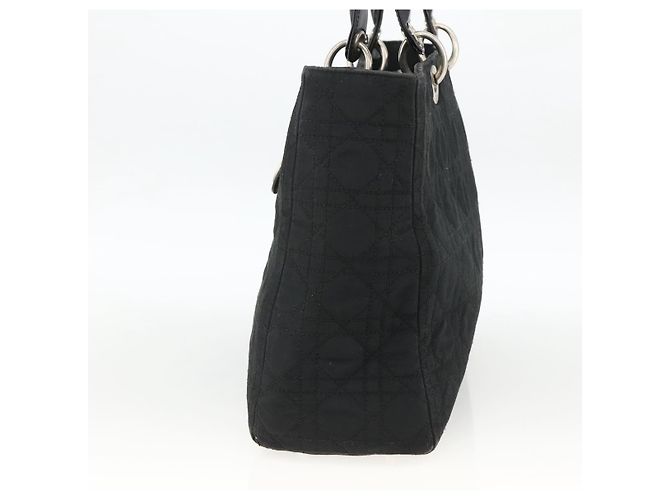 Christian Dior Borsa Tote Canage in Nylon Nero Argento Auth ARZ602 - vista 4