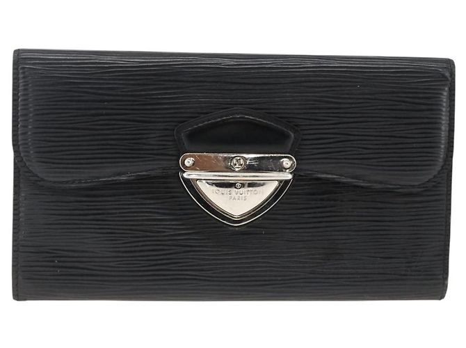 LOUIS VUITTON Epi Cartera Eugenie Long Wallet Negra M63882 LV Auth bs34189 Negro - vista 13