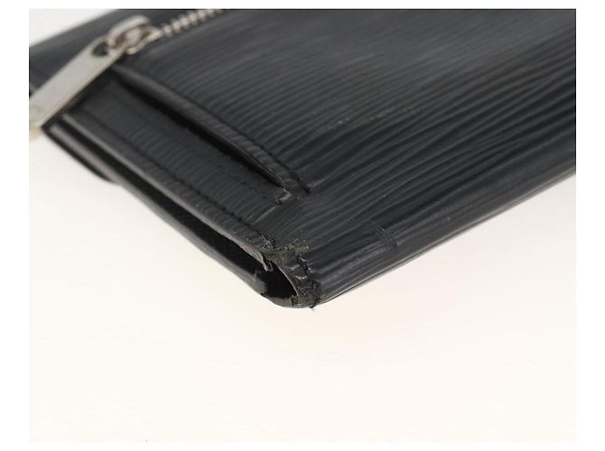 LOUIS VUITTON Epi Cartera Eugenie Long Wallet Negra M63882 LV Auth bs34189 Negro - vista 16