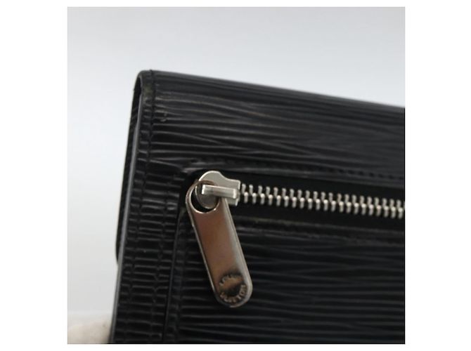 LOUIS VUITTON Epi Cartera Eugenie Long Wallet Negra M63882 LV Auth bs34189 Negro - vista 17