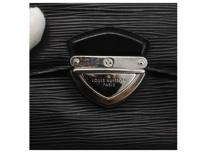 LOUIS VUITTON Epi Cartera Eugenie Long Wallet Negra M63882 LV Auth bs34189 Negro - vista 18