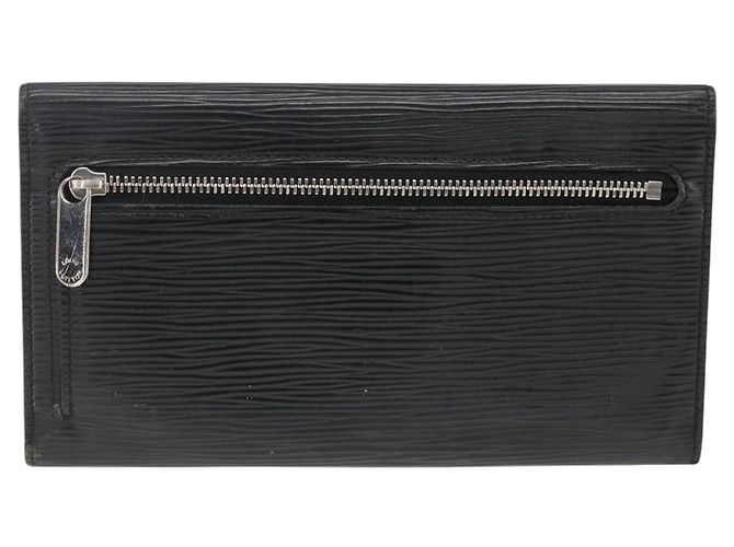 LOUIS VUITTON Epi Cartera Eugenie Long Wallet Negra M63882 LV Auth bs34189 Negro - vista 2