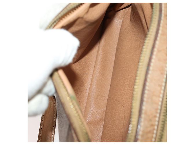 Céline Borsa a Spalla in Tela Macadam CELINE in Pelle PVC 2 Pezzi Marrone Auth bs33753 - vista 18
