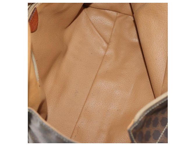 Céline Borsa a Spalla in Tela Macadam CELINE in Pelle PVC 2 Pezzi Marrone Auth bs33753 - vista 9