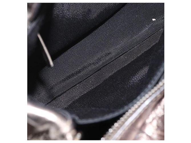Borsa a mano in pelle Salvatore Ferragamo Vala 2way Argento Auth am10956 - vista 10
