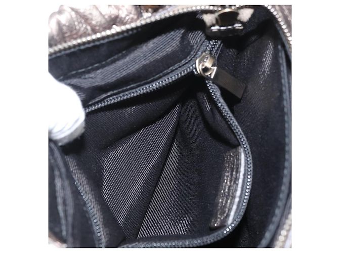 Borsa a mano in pelle Salvatore Ferragamo Vala 2way Argento Auth am10956 - vista 25