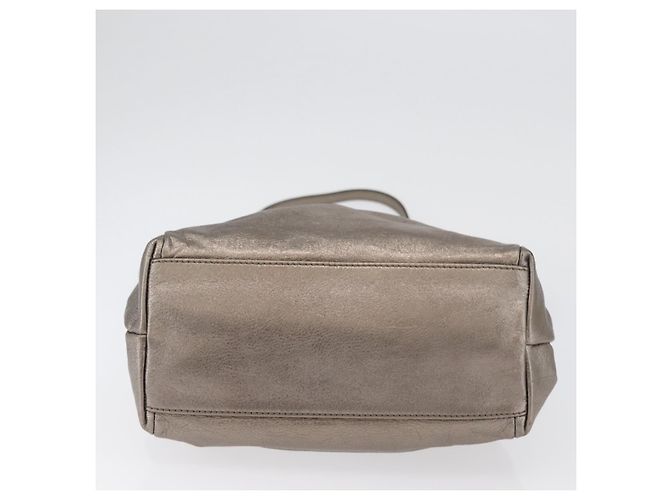 Borsa a mano in pelle Salvatore Ferragamo Vala 2way Argento Auth am10956 - vista 5