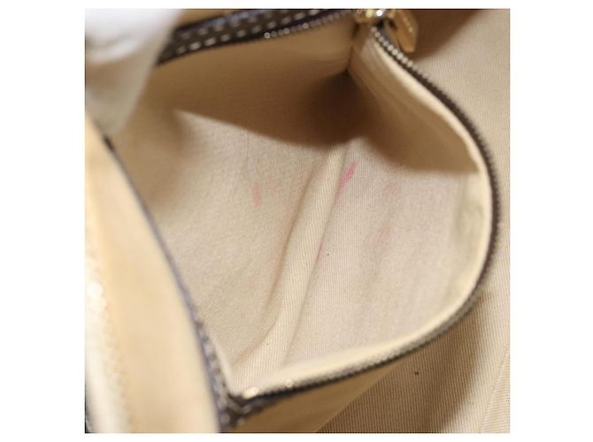 Céline CELINE Macadam Canvas Handtasche aus PVC-Leder in Weiß und Gold Auth LNZ710 Golden - Ansicht 22